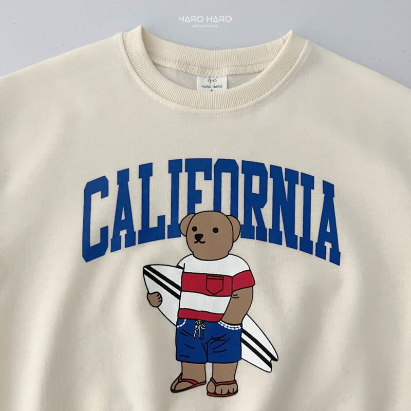Haro Haro - Korean Children Fashion - #fashionkids - Surfing Bear Short Sleeve Sweatshirts - 3