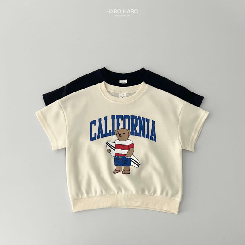 Haro Haro - Korean Children Fashion - #fashionkids - Surfing Bear Short Sleeve Sweatshirts - 4