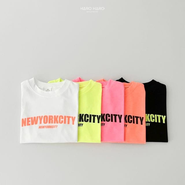 Haro Haro - Korean Children Fashion - #kidsshorts - New York City Short Sleeve Tee - 8