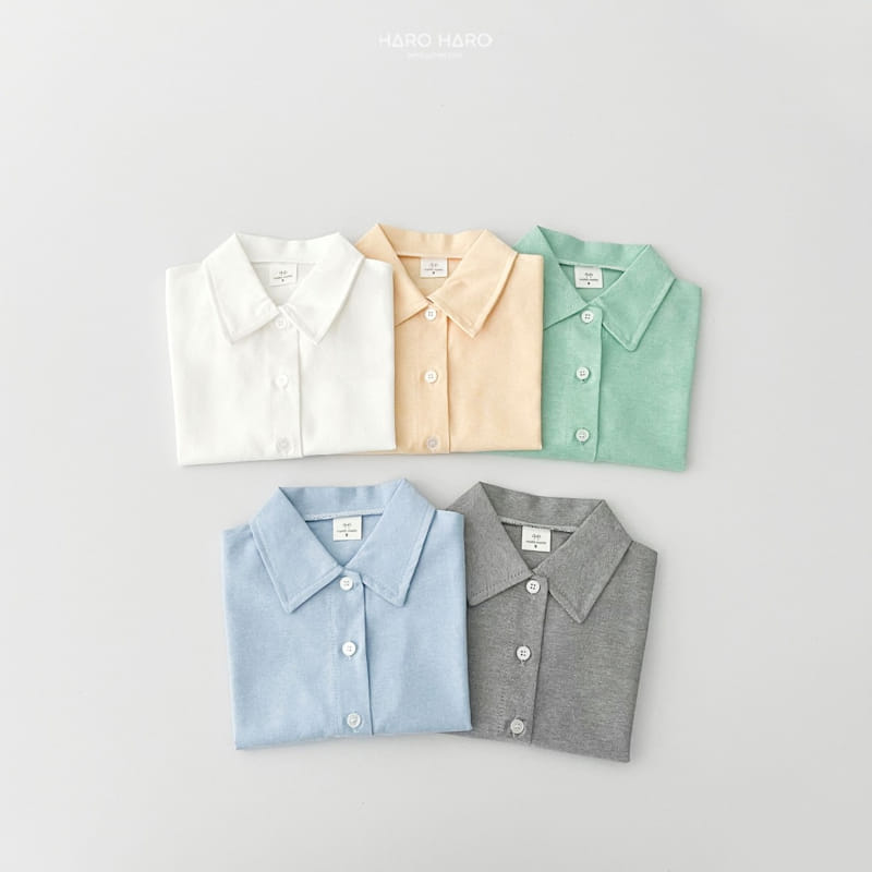Haro Haro - Korean Children Fashion - #kidsshorts - Oxford Short Sleeve Shirt - 3