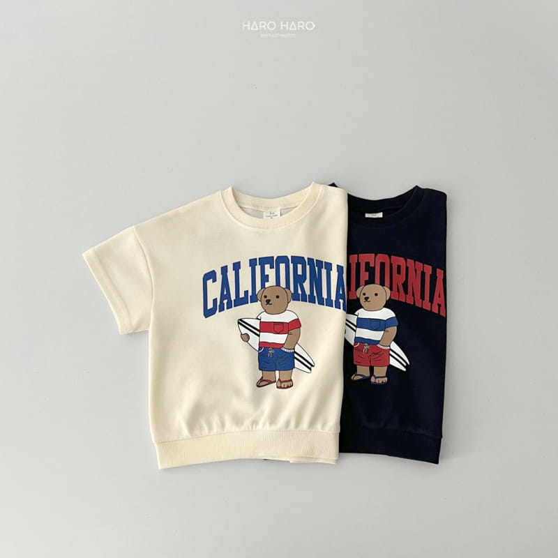 Haro Haro - Korean Children Fashion - #kidsstore - Surfing Bear Short Sleeve Sweatshirts - 5