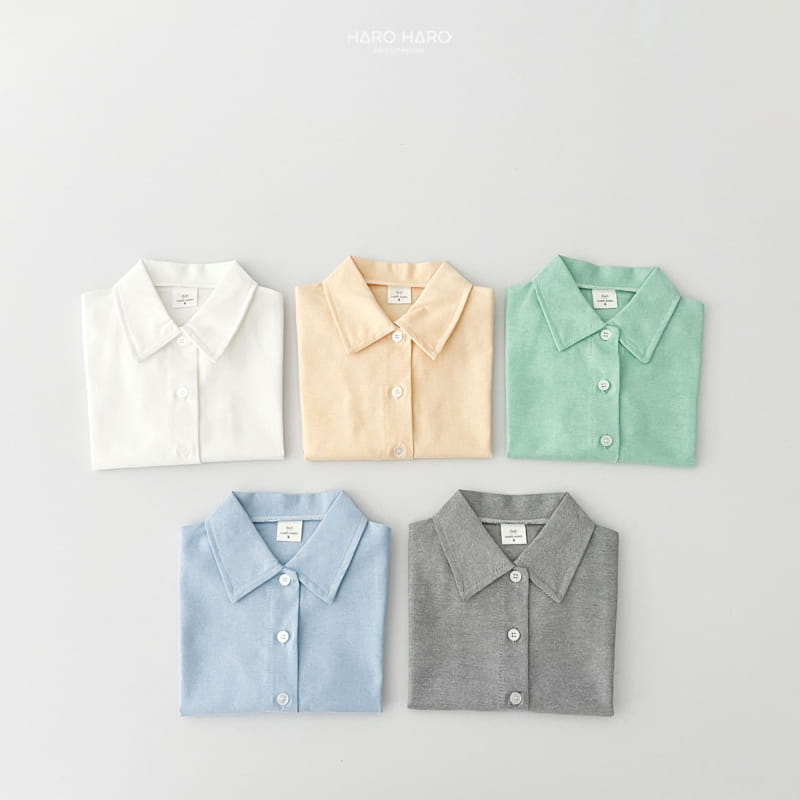 Haro Haro - Korean Children Fashion - #kidsshorts - Oxford Short Sleeve Shirt - 4