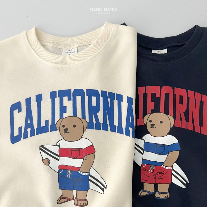 Haro Haro - Korean Children Fashion - #kidzfashiontrend - Surfing Bear Short Sleeve Sweatshirts - 6