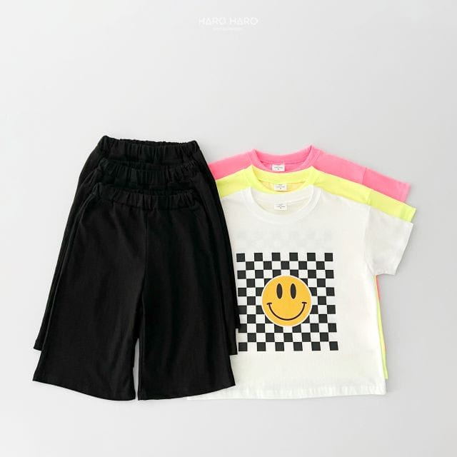 Haro Haro - Korean Children Fashion - #littlefashionista - Smile Top Bottom Set - 3