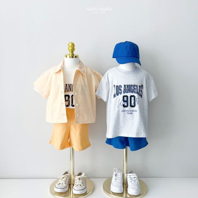 Haro Haro - Korean Children Fashion - #magicofchildhood - Los Angeles Top Bottom Set - 3