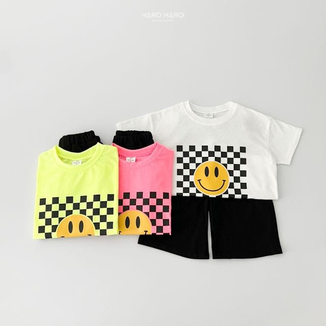 Haro Haro - Korean Children Fashion - #minifashionista - Smile Top Bottom Set - 5