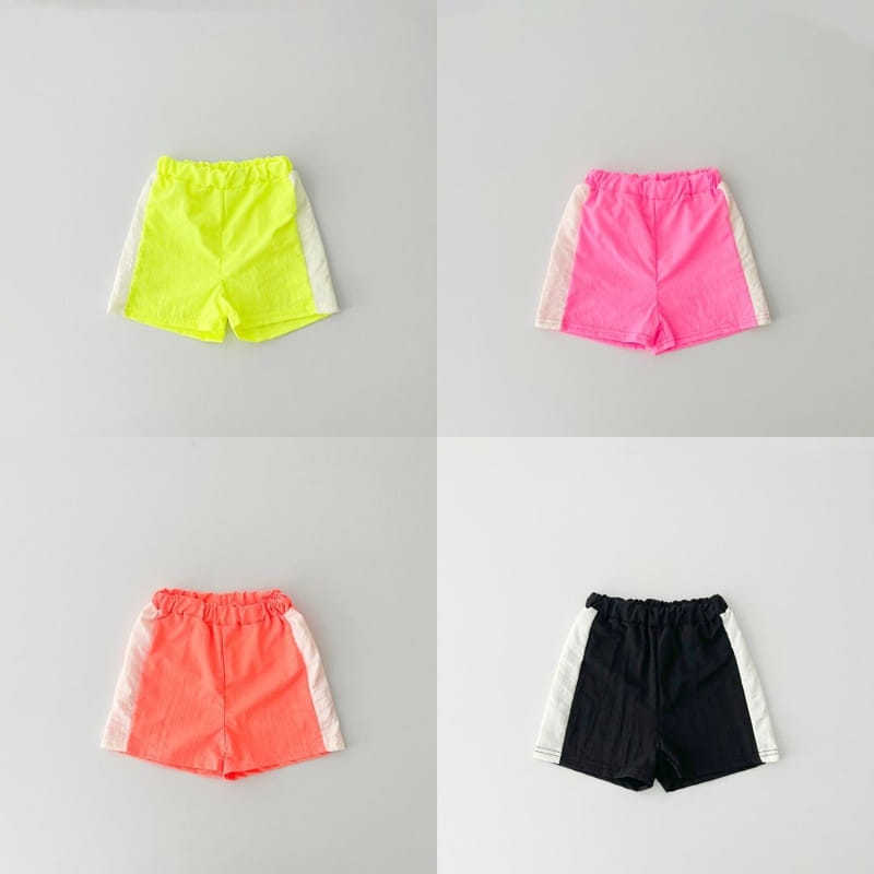 Haro Haro - Korean Children Fashion - #prettylittlegirls - Neon Track Half Pants - 4