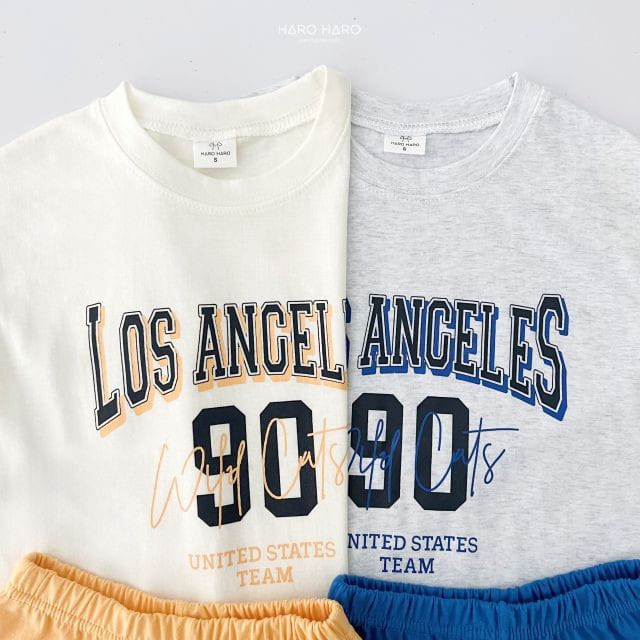 Haro Haro - Korean Children Fashion - #toddlerclothing - Los Angeles Top Bottom Set - 7