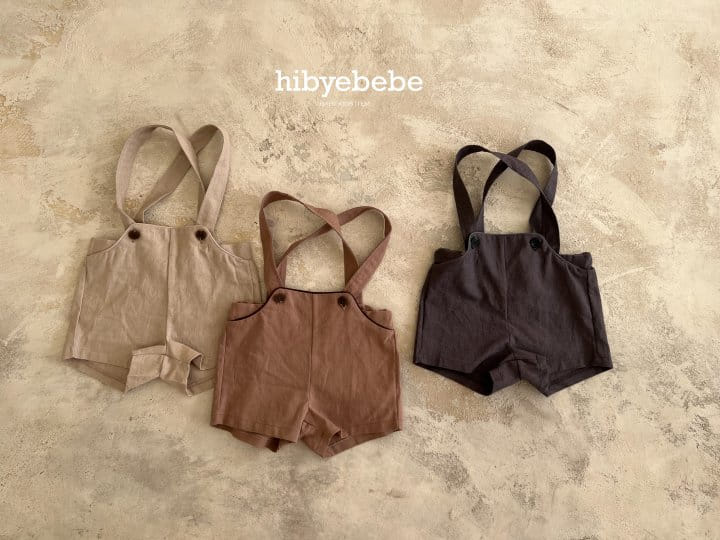 Hi Byebebe - Korean Baby Fashion - #babyboutique - Bebe Cozy Linen Dungarees - 3