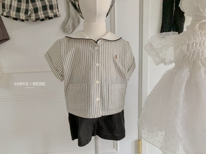 Hi Byebebe - Korean Baby Fashion - #babyboutique - Bebe Sharp Collar Top Bottom Set - 6
