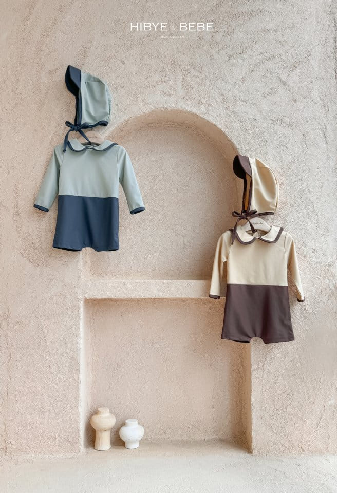 Hi Byebebe - Korean Baby Fashion - #babyoninstagram - Ton Ton Swim Body Suit Bonnet Set - 2