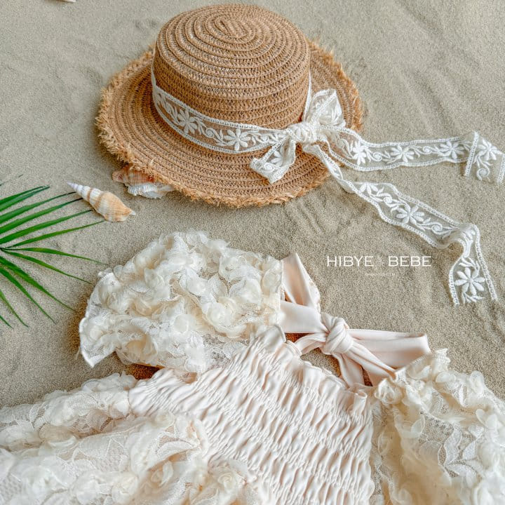 Hi Byebebe - Korean Baby Fashion - #babyoninstagram - Rose Lace Swim Suit Set