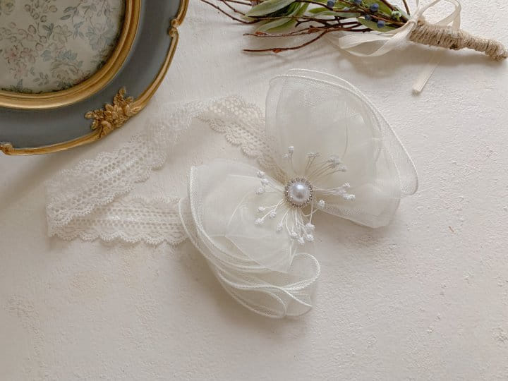 Hi Byebebe - Korean Baby Fashion - #babyootd - Bebe Pearl Tassel Hair Band - 3