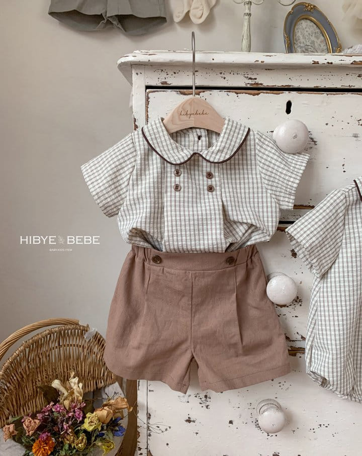 Hi Byebebe - Korean Baby Fashion - #babyootd - Bebe Moment Check Top Bottom Set - 2