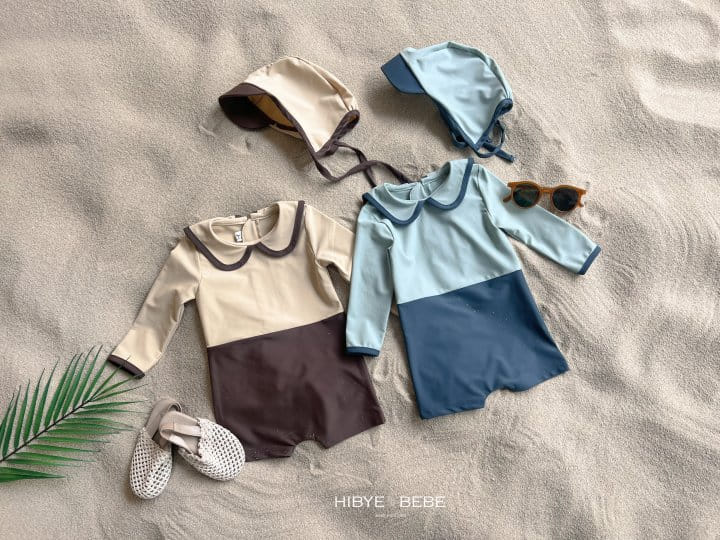 Hi Byebebe - Korean Baby Fashion - #babyootd - Ton Ton Swim Body Suit Bonnet Set - 4
