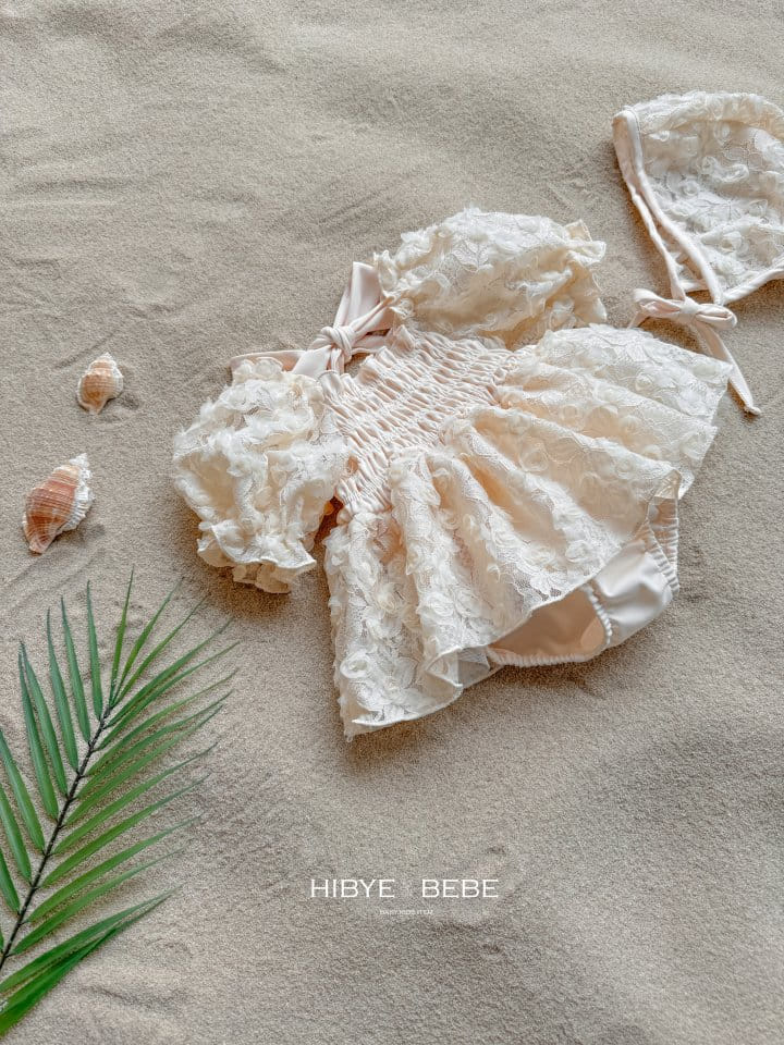 Hi Byebebe - Korean Baby Fashion - #babyoutfit - Rose Lace Swim Suit Set - 4