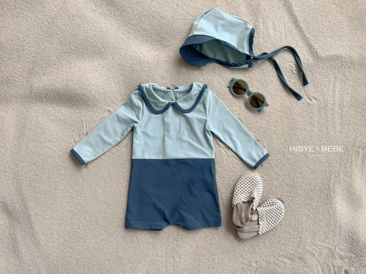 Hi Byebebe - Korean Baby Fashion - #onlinebabyboutique - Ton Ton Swim Body Suit Bonnet Set - 7