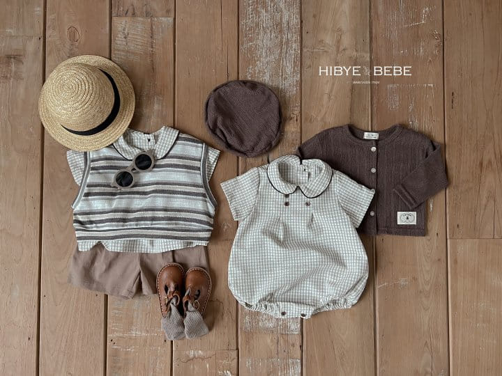 Hi Byebebe - Korean Baby Fashion - #onlinebabyshop - Bebe Moment Check Top Bottom Set - 7