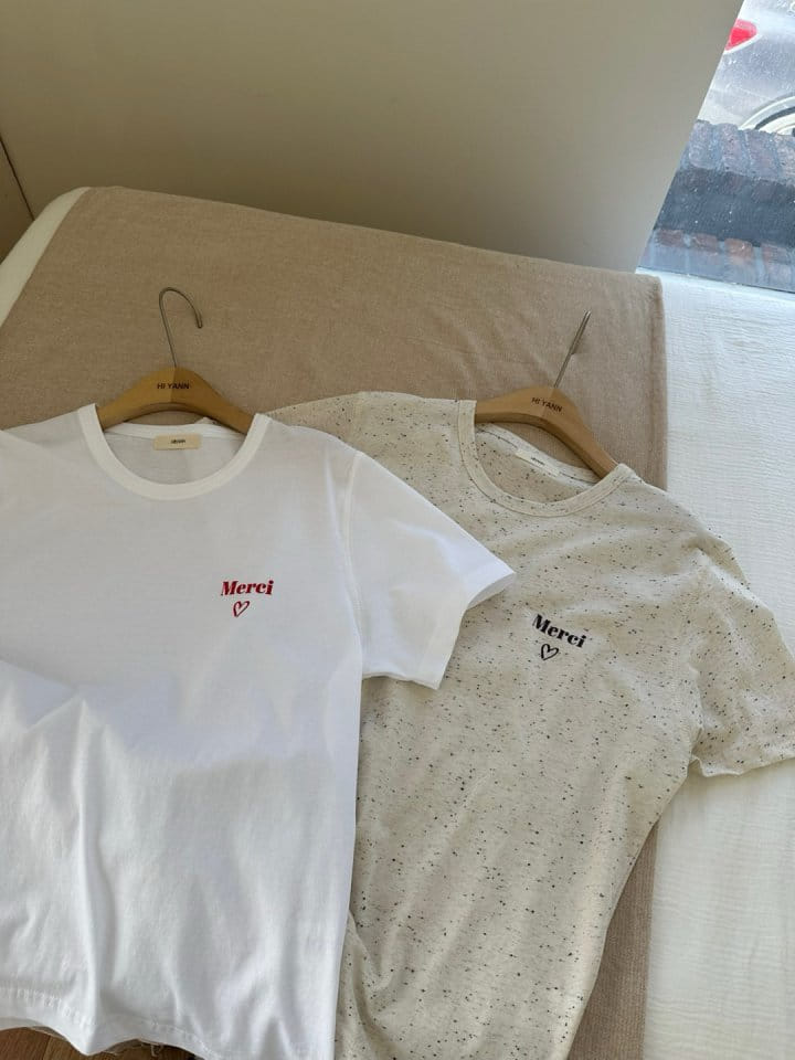 Hiyann - Korean Women Fashion - #momslook - Merci Tee - 11