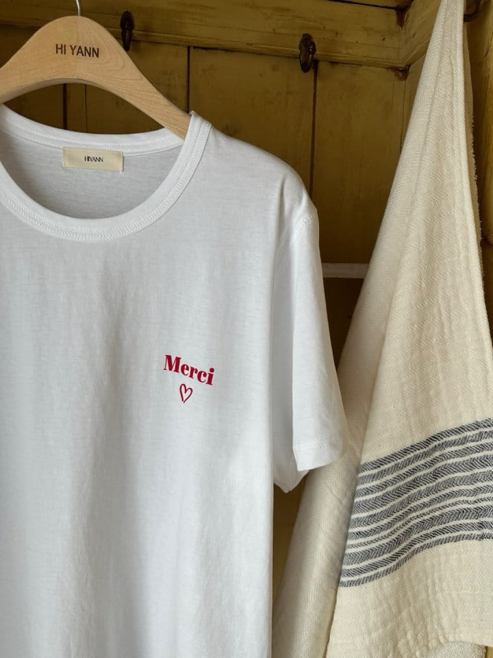 Hiyann - Korean Women Fashion - #momslook - Merci Tee - 9