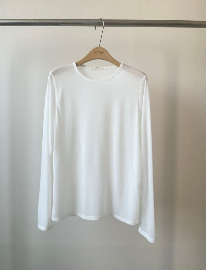 Hiyann - Korean Women Fashion - #vintageinspired - Tencel Gai Piping Tee - 2