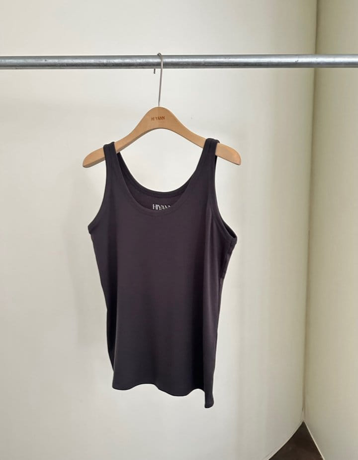 Hiyann - Korean Women Fashion - #vintagekidsstyle - Rib Sleeveless Tee - 2