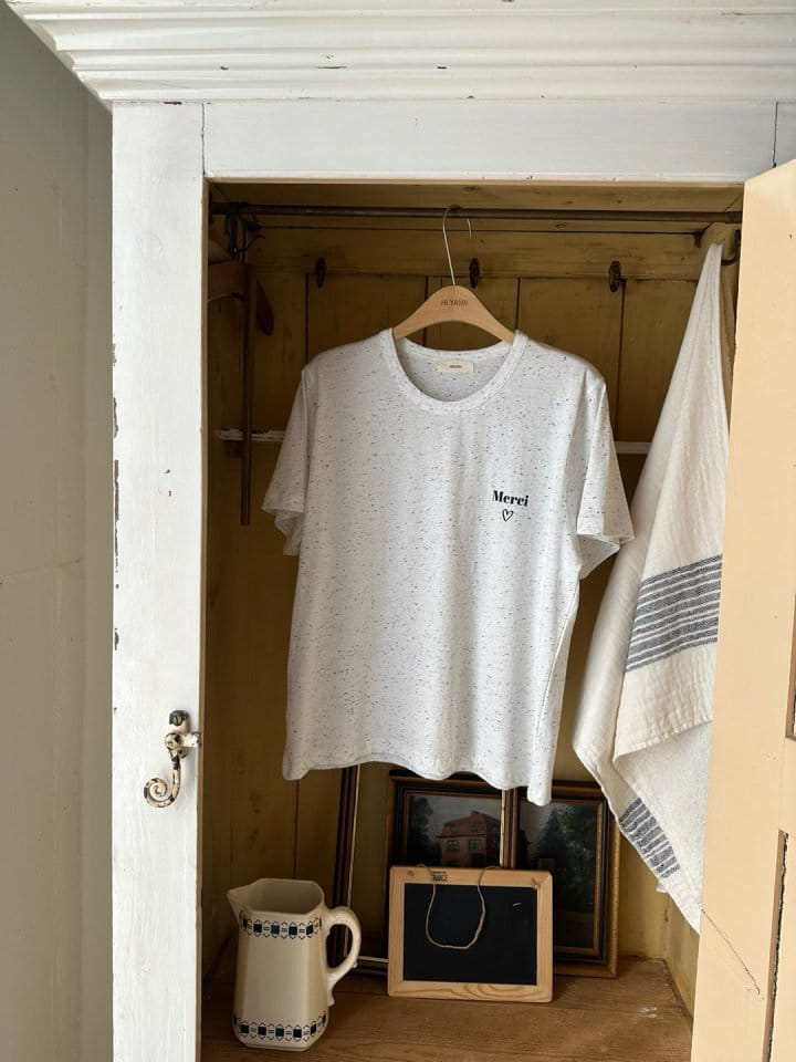 Hiyann - Korean Women Fashion - #womensfashion - Merci Tee - 6