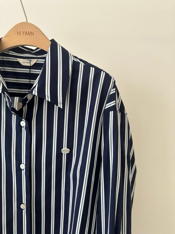 Hiyann - Korean Women Fashion - #womensfashion - Marine Shirt - 5