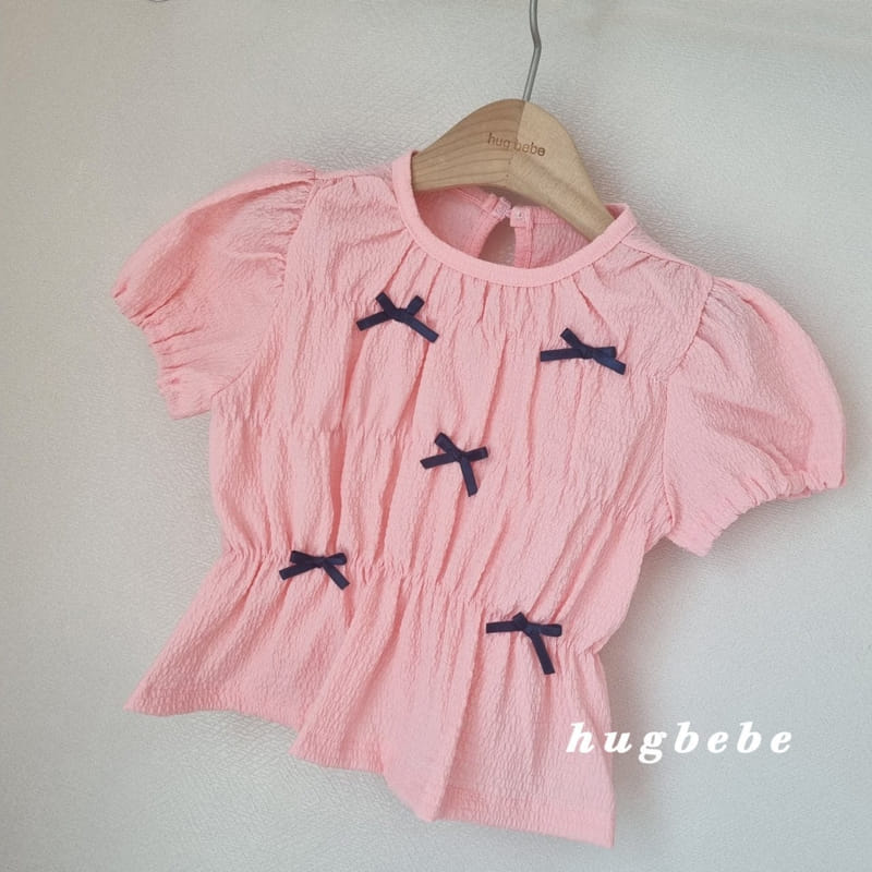 Hug Bebe - Korean Children Fashion - #Kfashion4kids - Mini Ribbon Puff Blouse - 9
