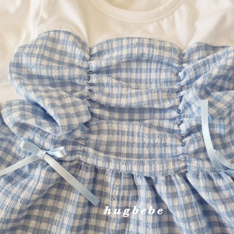 Hug Bebe - Korean Children Fashion - #childrensboutique - Alice Ribbon Check Blouse - 6