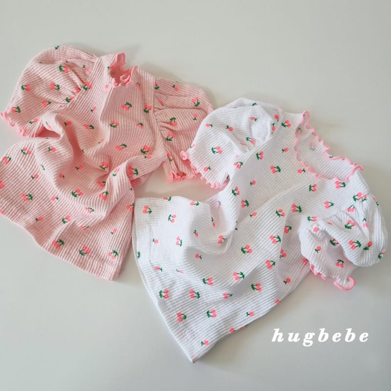 Hug Bebe - Korean Children Fashion - #fashionkids - Cherry Day Puff Tee - 10