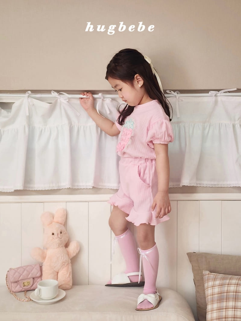 Hug Bebe - Korean Children Fashion - #prettylittlegirls - Pink Berry Puff Tee - 3