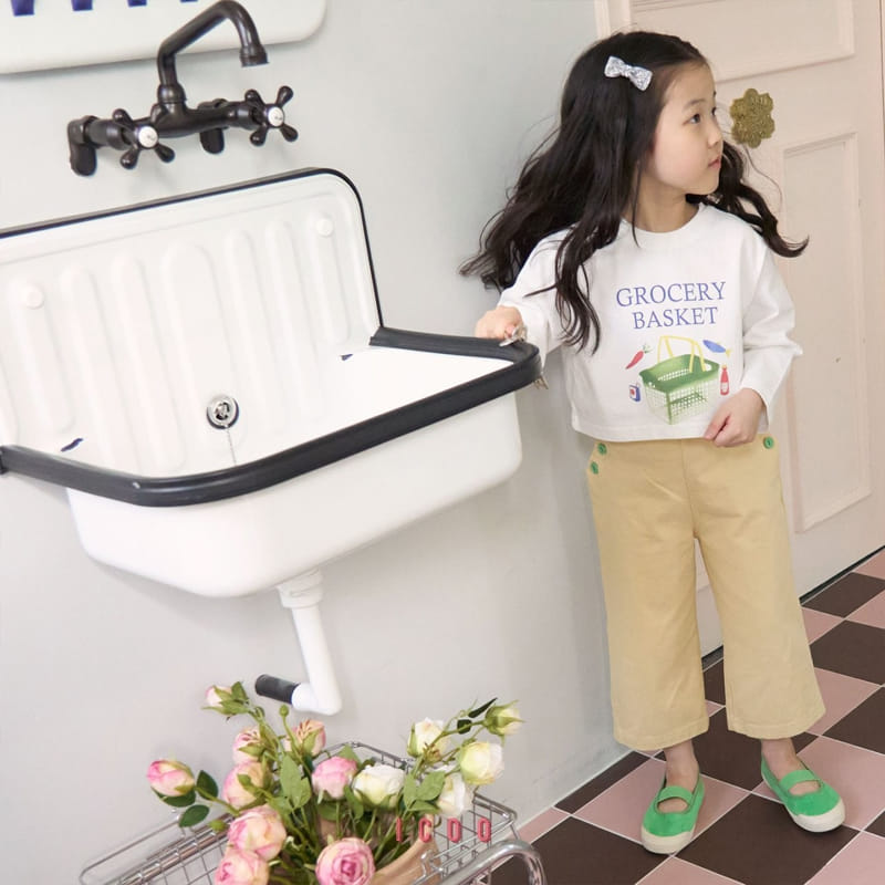 Icoo - Korean Children Fashion - #todddlerfashion - Basket Tee