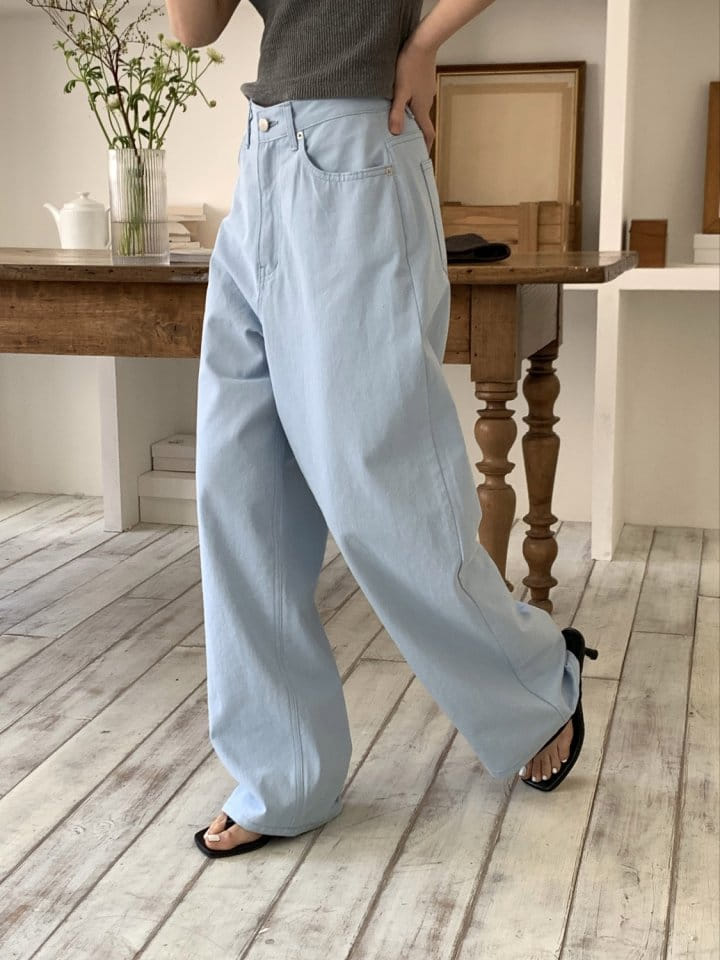 I'm here - Korean Women Fashion - #momslook - 650 Low Bio Wide C Pants - 9