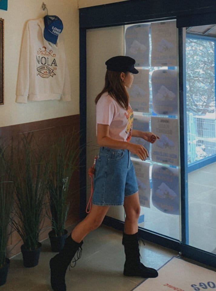 I'm here - Korean Women Fashion - #momslook - 316 Denim Shorts - 8