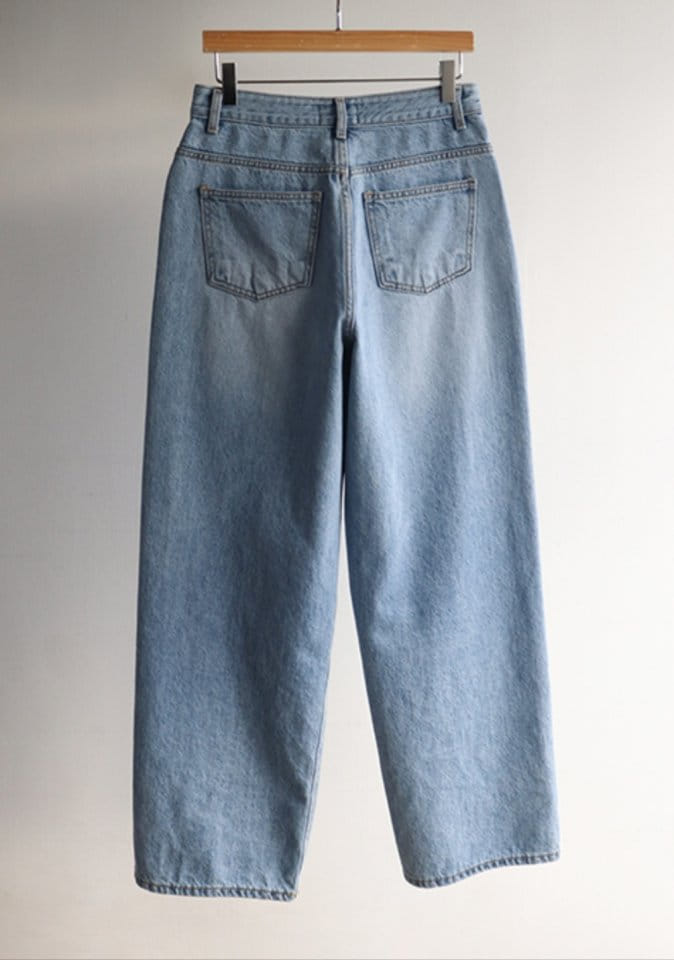 I'm here - Korean Women Fashion - #momslook - 829 Unick Wide Denim Pants - 6