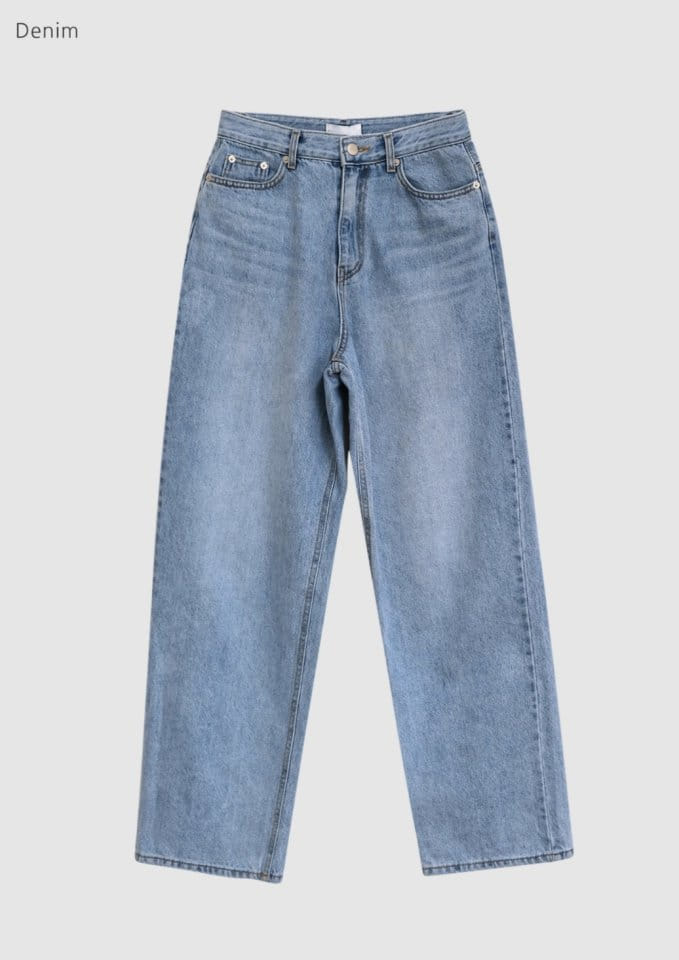 I'm here - Korean Women Fashion - #momslook - 829 Unick Light Denim Wide Pants - 8