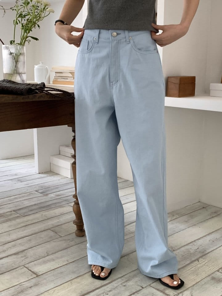I'm here - Korean Women Fashion - #pursuepretty - 650 Low Bio Wide C Pants - 3