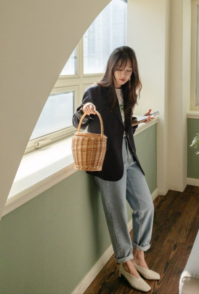 I'm here - Korean Women Fashion - #romanticstyle - 835 Echo Salt Crop Denim Pants - 4