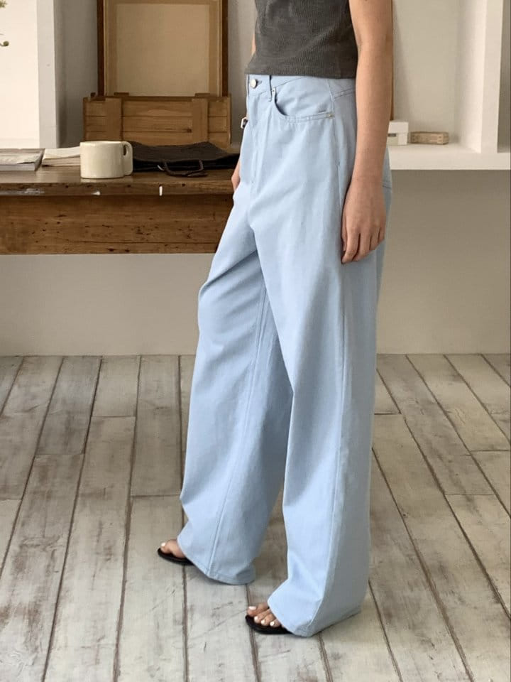 I'm here - Korean Women Fashion - #thatsdarling - 650 Low Bio Wide C Pants - 7