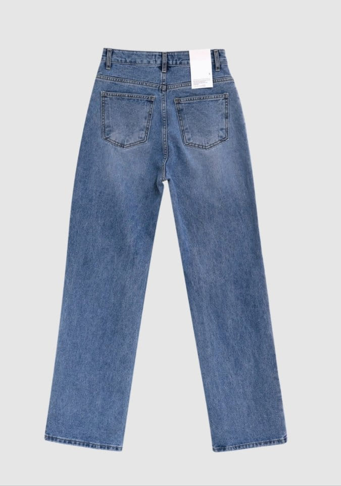 I'm here - Korean Women Fashion - #womensfashion - 828 Knee Vintage Open Denim Pants - 9