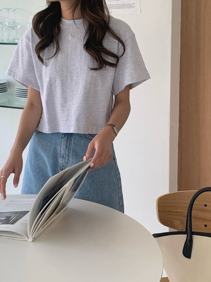 Jeiin - Korean Women Fashion - #womensfashion - Slit Tee - 6