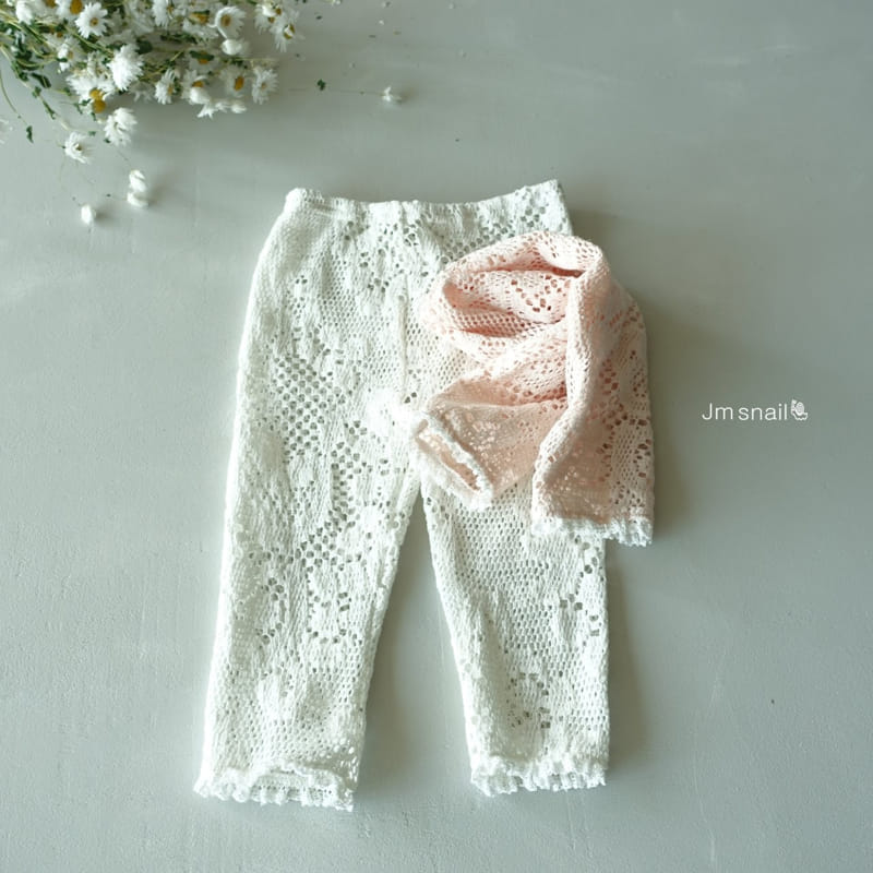 Jm Snail - Korean Children Fashion - #stylishchildhood - Jacquard Lace Span Short Leggings - 4