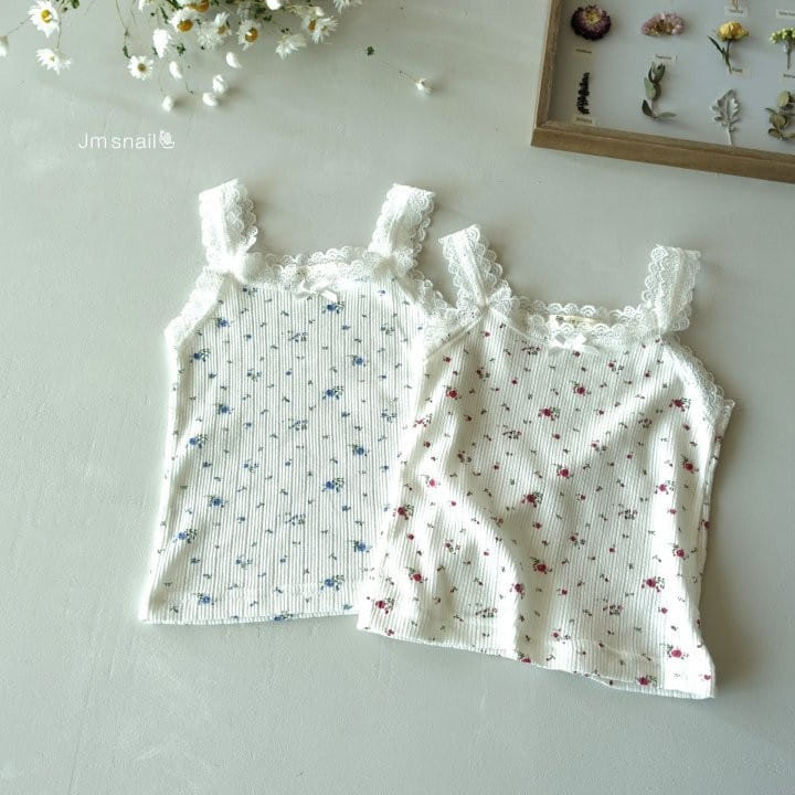 Jm Snail - Korean Children Fashion - #discoveringself - Eyelet Small Flower Sleeveless Tee - 11
