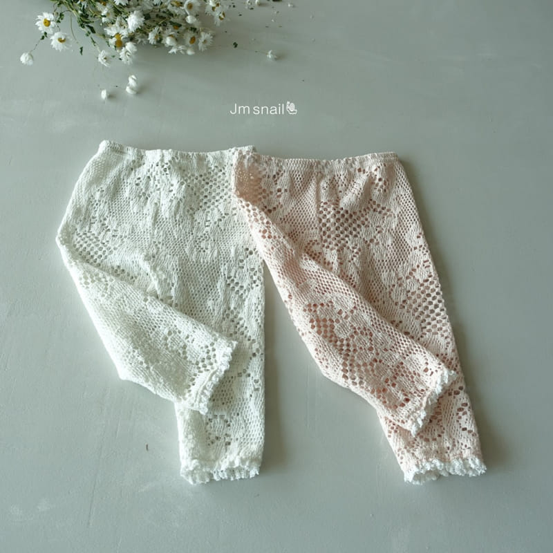 Jm Snail - Korean Children Fashion - #stylishchildhood - Jacquard Lace Span Short Leggings - 3