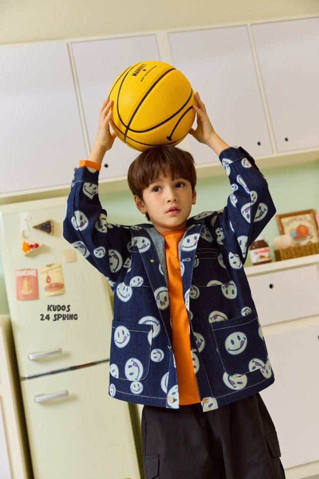 Kudos - Korean Children Fashion - #childofig - Smile Denim Jacket - 3