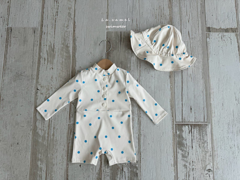 La Camel - Korean Baby Fashion - #babyootd - Dot Swim Hat - 4