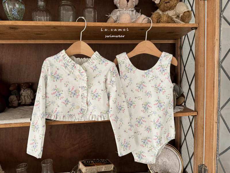La Camel - Korean Baby Fashion - #babyoutfit - Cardigan Swim Set - 2