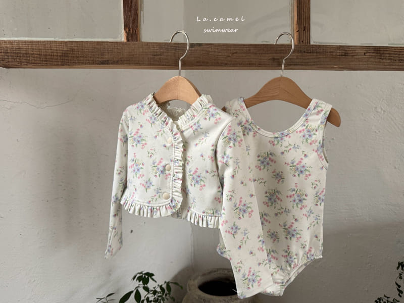 La Camel - Korean Baby Fashion - #onlinebabyshop - Cardigan Swim Set - 5