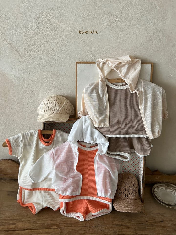 Lala - Korean Children Fashion - #fashionkids - Oranc Top Bottom Set - 10